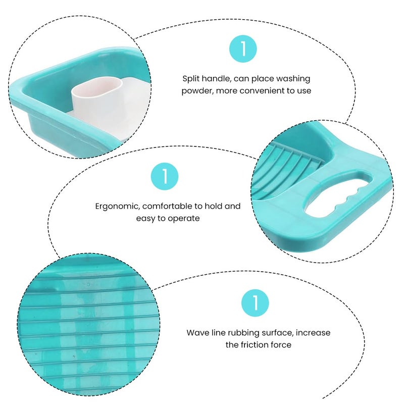 HASTHIP ® Wash Board, Non-Slip Laundry Washing Board, Washboard for Hand Washing Clothes, Manual Wash Clothes Laundry Pad Scrubbing Board for Household, 18x47cm - Image 5