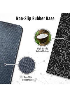 LCYLJGY Gaming Mouse Pad with Stitched Edges, Minimalist Topographic Map Desk Mat,  Mousepad with Anti-Slip Base, Cool Desk Pad  - Image 5