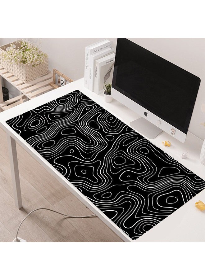 LCYLJGY - Gaming Mouse Pad with Stitched Edges, Minimalist Topographic Map Desk Mat,  Mousepad with Anti-Slip Base, Cool Desk Pad - Image 1