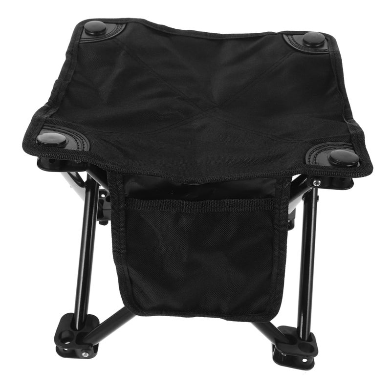 Lightweight Folding Stool Portable Camping Chair with Side Pocket for Outdoor Fishing Picnic - Image 2