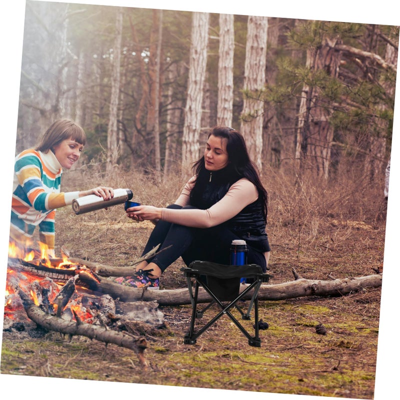 Lightweight Folding Stool Portable Camping Chair with Side Pocket for Outdoor Fishing Picnic - Image 4