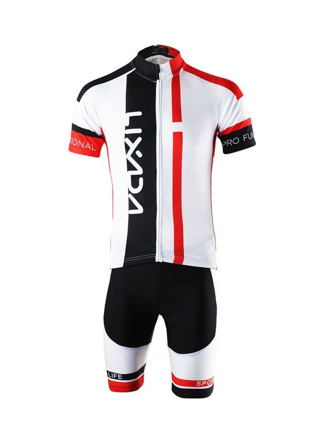 NIBEMINENT Quick Dry Cycling Short Sleeve Jersey And Padded Shorts - Image 1