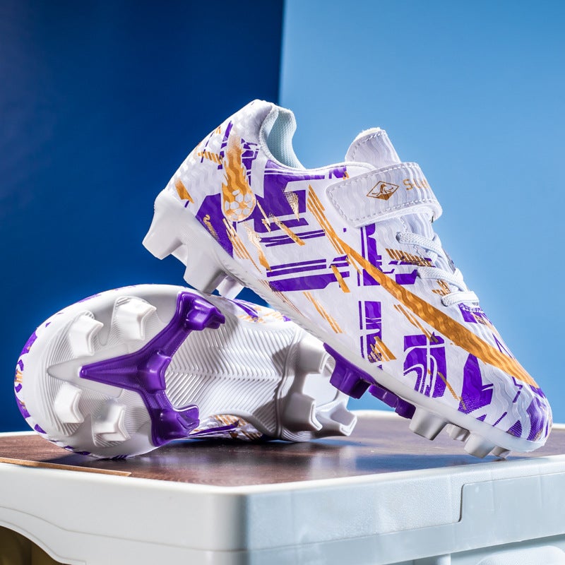 Activities New Children'S Football Shoes Spike Magic Buckle Code People Lawn Student Competition Training Football Shoes 28-39 - Image 1