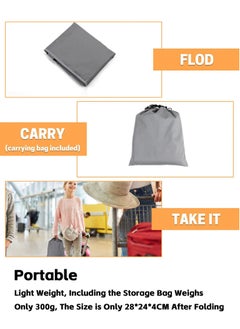 Teuuea Travel Airplane Toddler Bed, Portable Flights Foot Rest, Seat Extender Cushion for Kids, Infant Child Leg Rest Lying Down Travel Essentials Business Car Playmat (79*44CM, Grey)  - Image 4