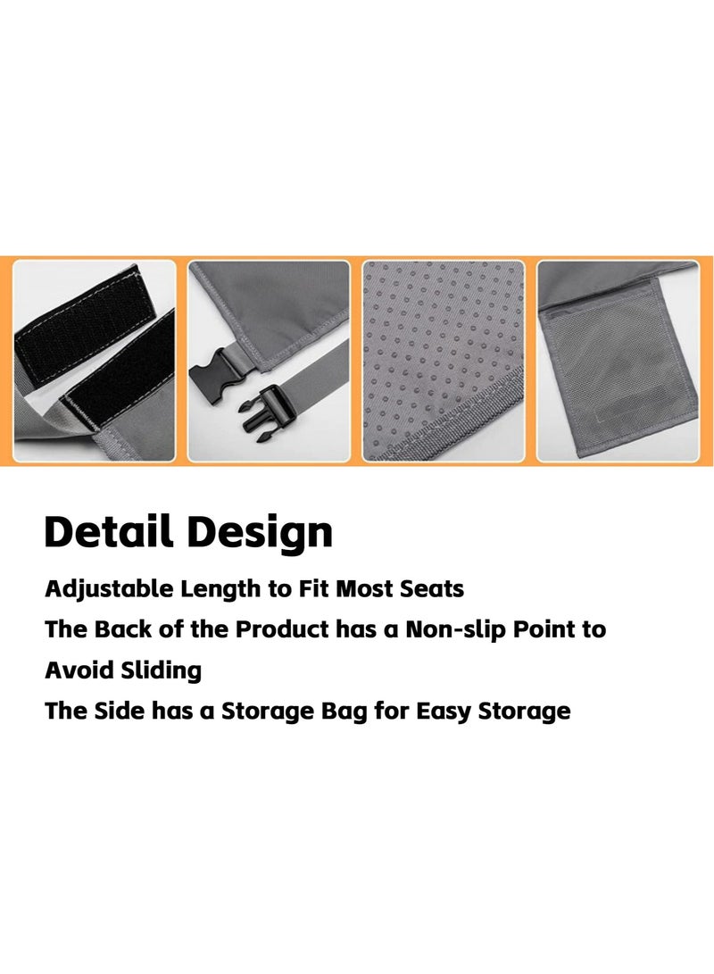 Teuuea Travel Airplane Toddler Bed, Portable Flights Foot Rest, Seat Extender Cushion for Kids, Infant Child Leg Rest Lying Down Travel Essentials Business Car Playmat (79*44CM, Grey) - Image 5