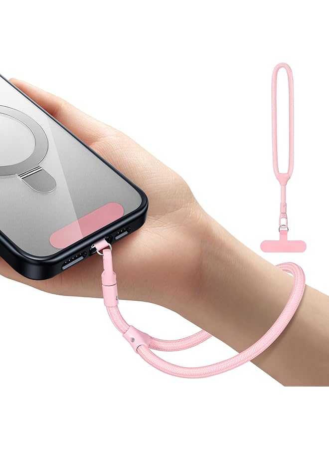 Green Tiger Hand Wrist Strap Lanyard, Adjustable Phone Wrist Strap, Universal Cell Phone Multifuctional Patch Lanyards Compatible with Most Smartphones for Women and Men (Pink) - Image 1