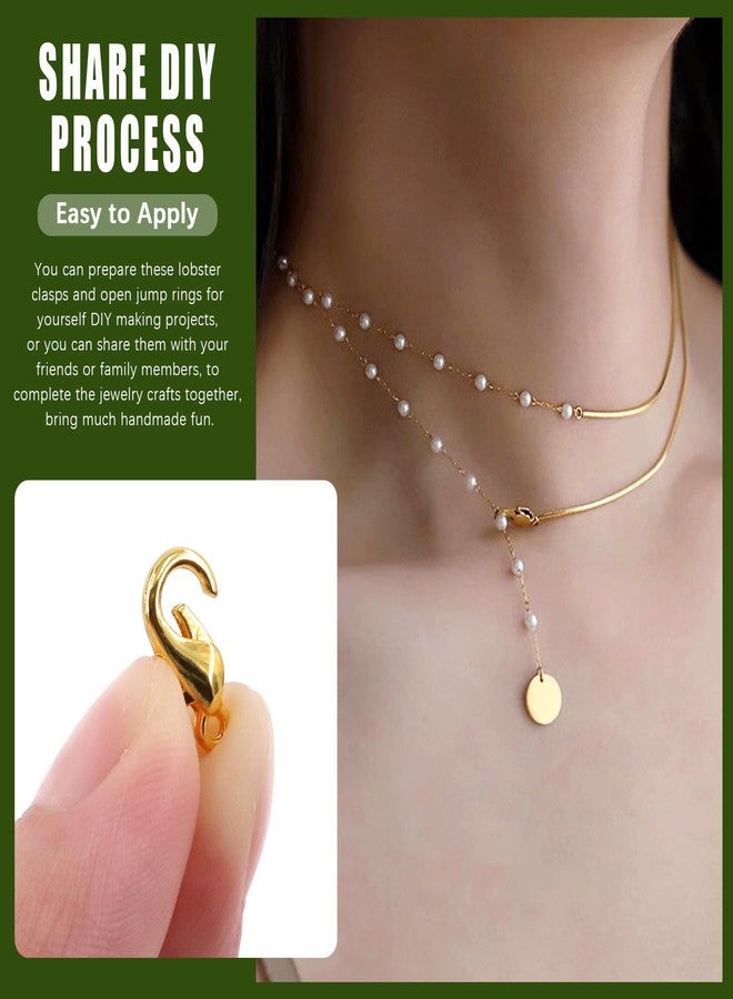 Keadic 241Pcs Mixed Colors Open Jump Rings and Lobster Claw Clasps Assortment Set with Jewellery Repair Pliers, 5mm Round Ring Connectors and 12mm Jewelry Making Fastener Hooks - Image 5