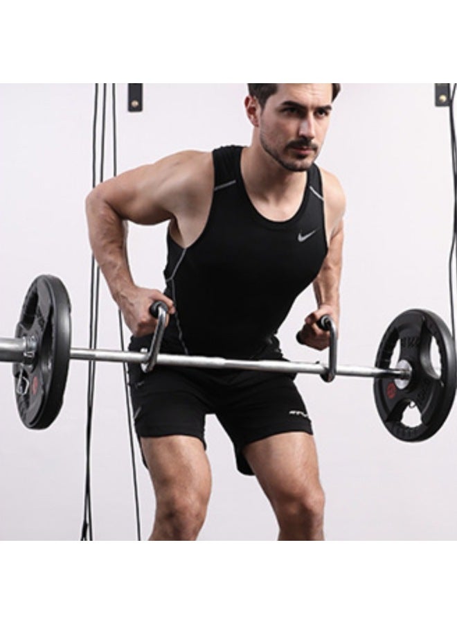 Hook Handle Fitness Hook Handle Fitness Handle Comprehensive Trainer Triceps Brachii Fitness Handle High Pull Down-Color:One U-shaped Handle  - Image 2