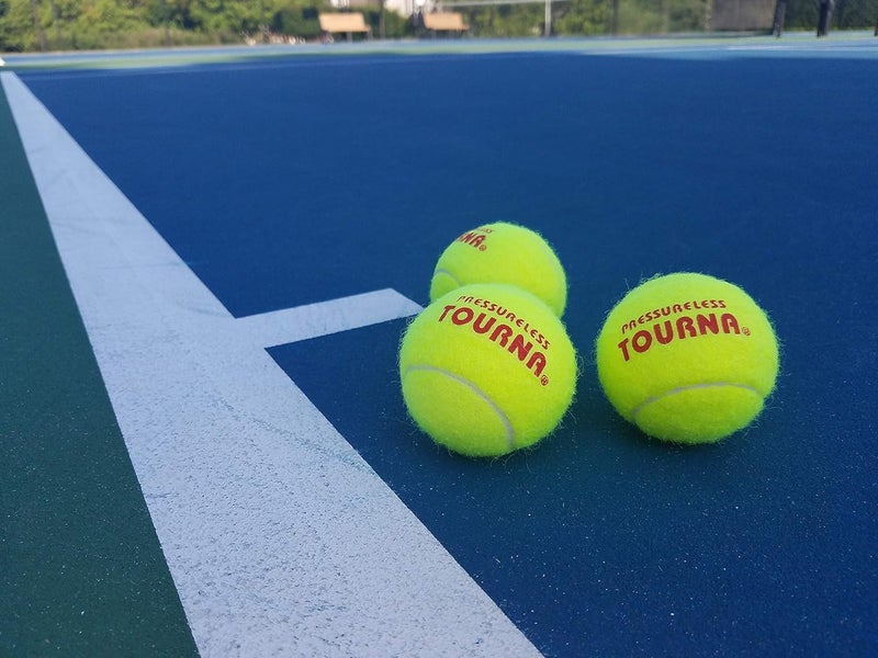 Tourna Mesh Carry Bag of 18 Pressureless Tennis Balls - Durable and Reusable - Image 2