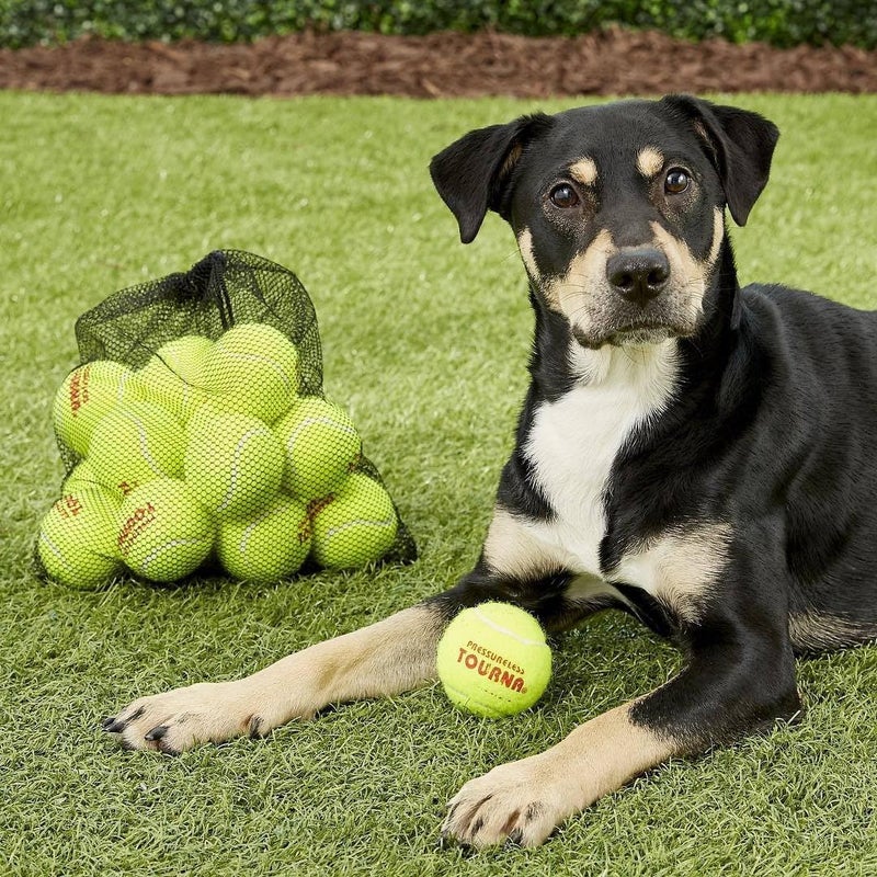 Tourna Mesh Carry Bag of 18 Pressureless Tennis Balls - Durable and Reusable - Image 5