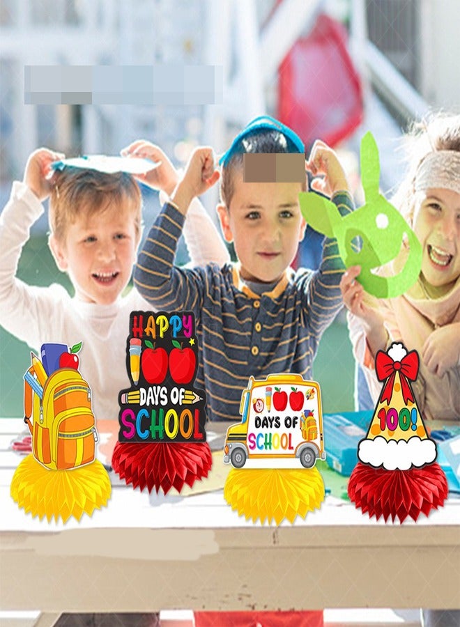 general 100 Days of School Party Table Decorations for Kindergarten  Elementary 2 Packs 18 Pcs with School Bag Star Apple Globe Easel Designs - Image 2