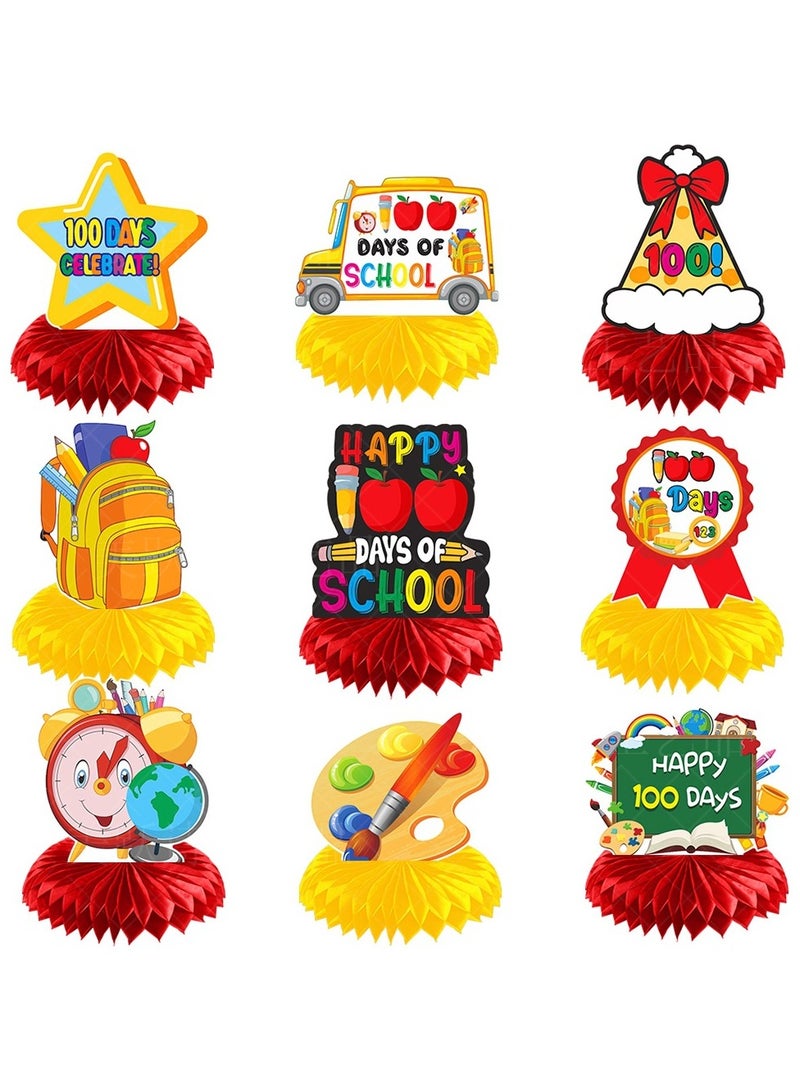 general 100 Days of School Party Table Decorations for Kindergarten  Elementary 2 Packs 18 Pcs with School Bag Star Apple Globe Easel Designs - Image 1