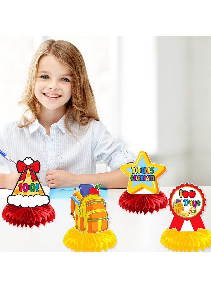 general 100 Days of School Party Table Decorations for Kindergarten  Elementary 2 Packs 18 Pcs with School Bag Star Apple Globe Easel Designs - Image 5