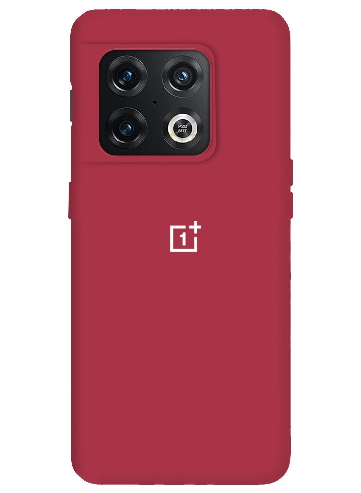 CATANES OnePlus 10 Pro Case Silicone Cover Soft and Durable Comfortable to Grip Soft Flexible Rubber Protective Case Maroon - Image 4