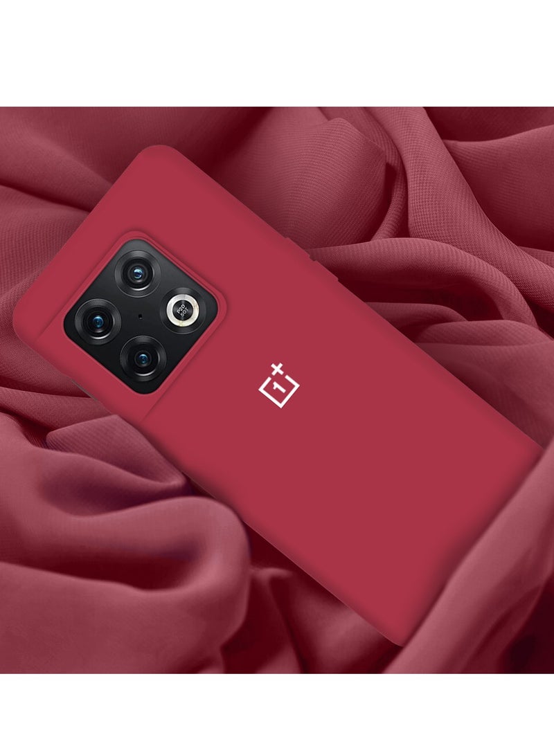 CATANES OnePlus 10 Pro Case Silicone Cover Soft and Durable Comfortable to Grip Soft Flexible Rubber Protective Case Maroon - Image 3