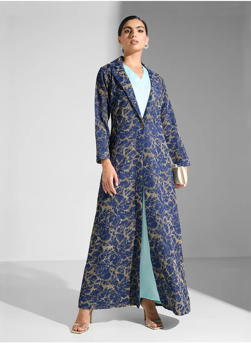 جولدن ابل Printed Long Sleeves Maxi Dress