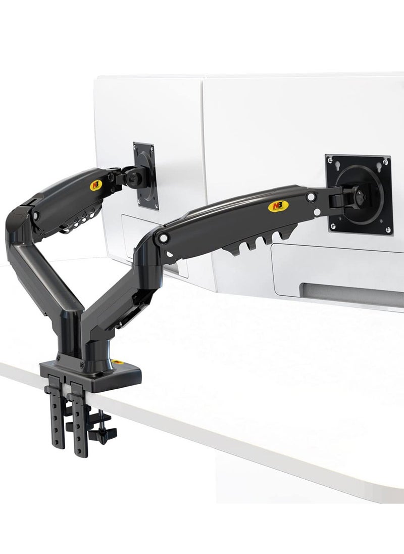 NB NORTH BAYOU - Dual Monitor Desk Mount Stand for Two Screens 17-27 Inch with 4.4~19.8lbs Load Capacity for Each Display,Full Motion Swivel Computer Monitor Arm S400 - Image 1