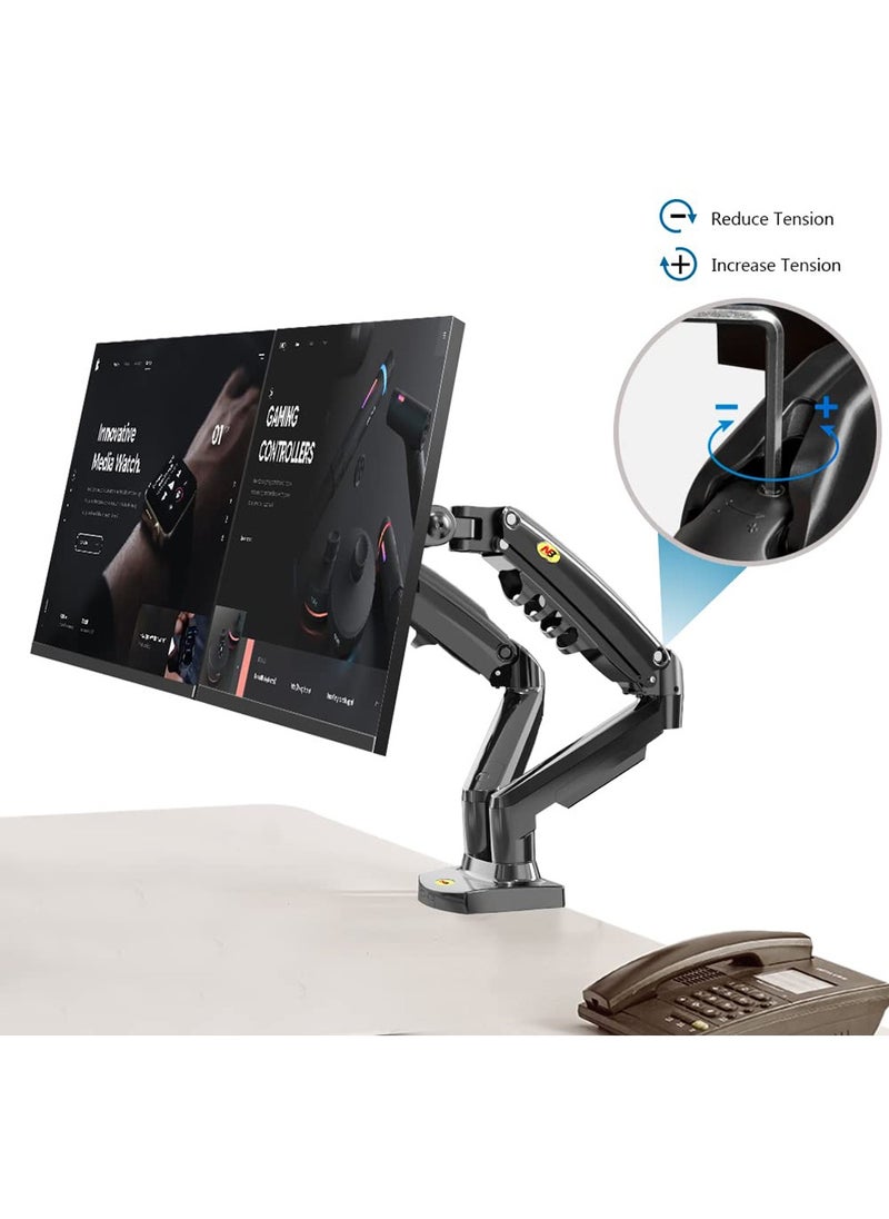 NB NORTH BAYOU - Dual Monitor Desk Mount Stand for Two Screens 17-27 Inch with 4.4~19.8lbs Load Capacity for Each Display,Full Motion Swivel Computer Monitor Arm S400 - Image 1