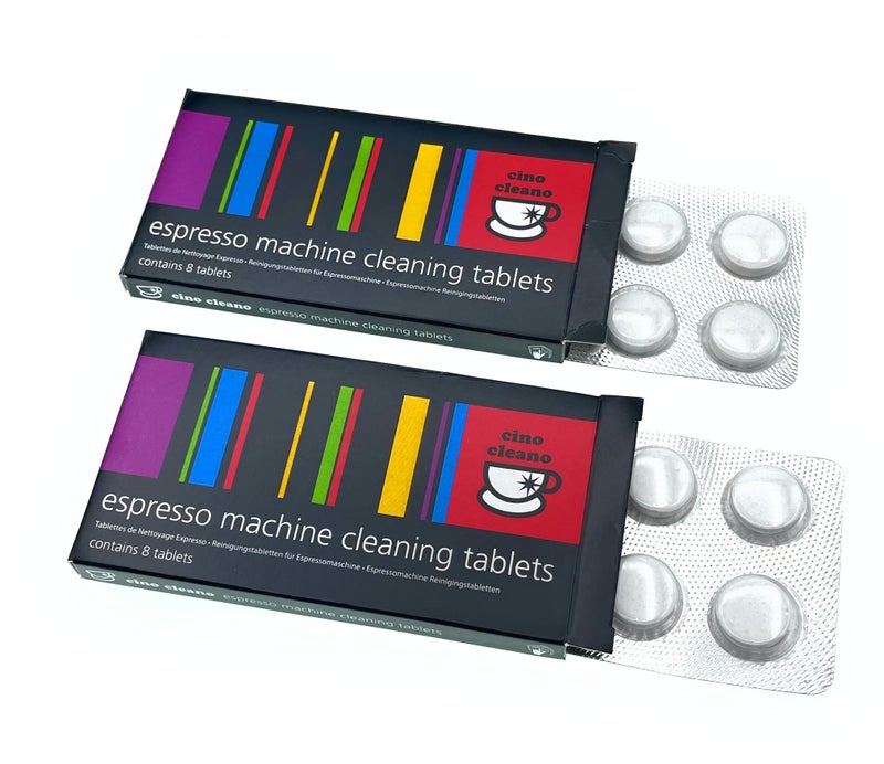 CAFETTO Cino Cleano Espresso Machine Cleaning Tablets, for Breville Espresso Machines, Descaling Tablets for Baristas (Pack of 2, 16 Tablets) - Image 1