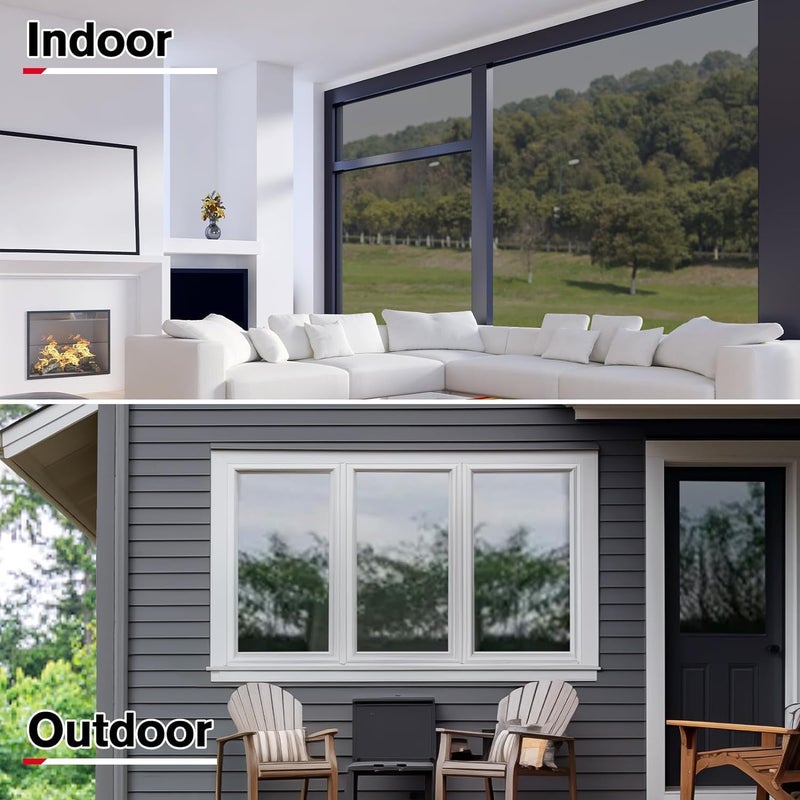 CREON Peel and Stick Window Tint Film Light Black Car Home Privacy Heat Insulation Anti-Uv Office Home Glass Film 50" X 220'' CM, 35% Window Black Film - Image 4