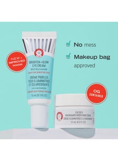 First Aid Beauty Brighten + Glow Niacinamide Eye Cream Illuminating Brightening Cream To Help Hydrate & Reduce The Look Of Dark Circles 0.5 Oz.  - Image 5
