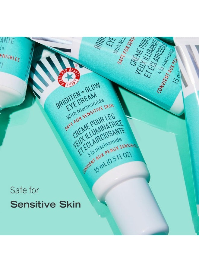 First Aid Beauty - Brighten + Glow Niacinamide Eye Cream Illuminating Brightening Cream To Help Hydrate & Reduce The Look Of Dark Circles 0.5 Oz. - Image 1