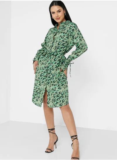 VERO MODA Tie Detail Button Down Dress