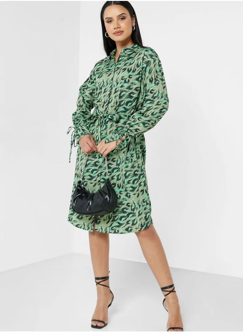VERO MODA Tie Detail Button Down Dress