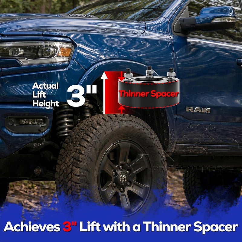 KSP PERFORMANCE 3" Leveling Lift Kits for Ram 1500, Forged Suspension Lift Kits Raise 3 Inch for Ram 1500 4WD 4X4 2006-2023, Dakota 2WD 4WD 2005-2007, 2009-2011 - Image 4