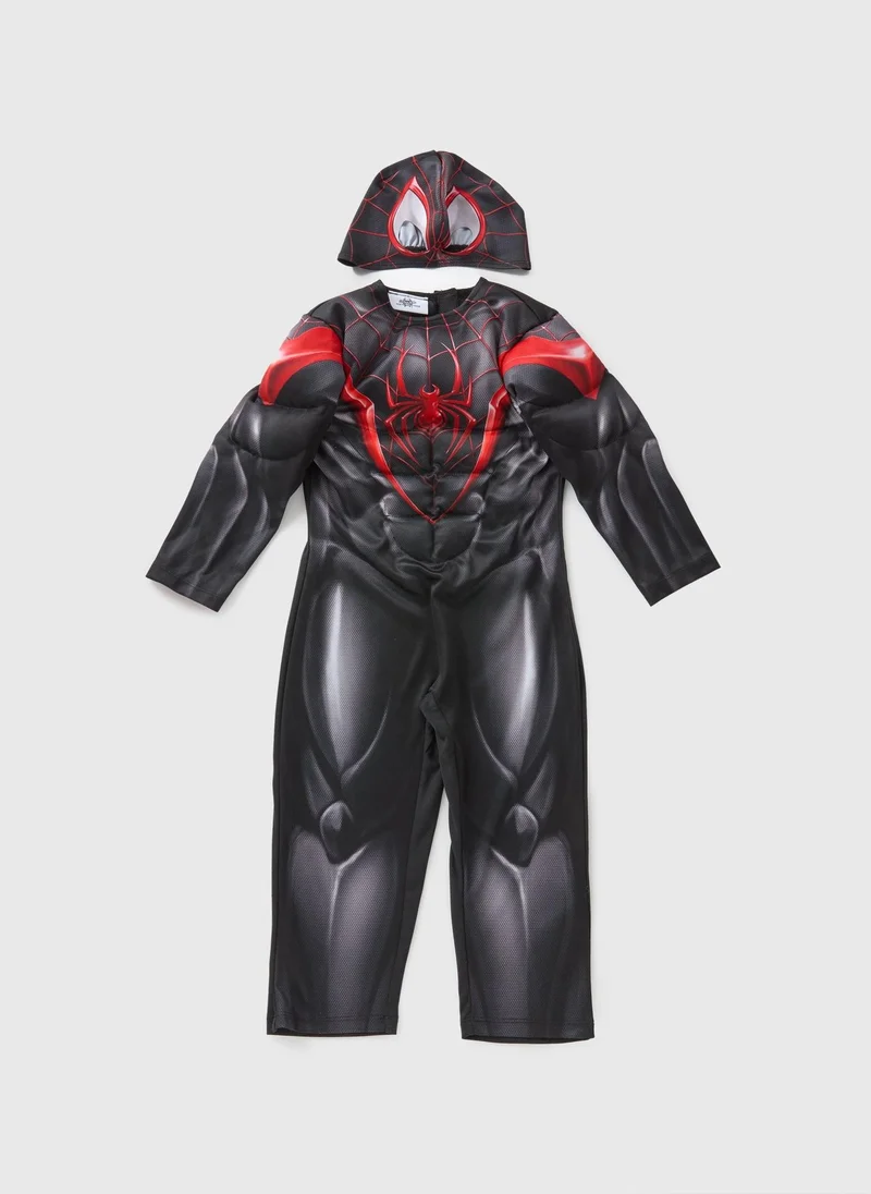 Matalan Marvel Kids Black Miles Morales Fancy Dress Costume