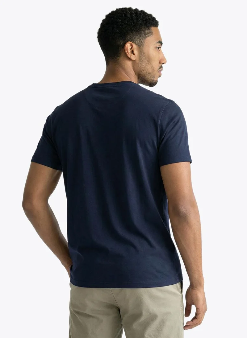 Nautica Men Short Sleeve T-Shirt for Casual, Comfortable and Relaxed Wear - Blue