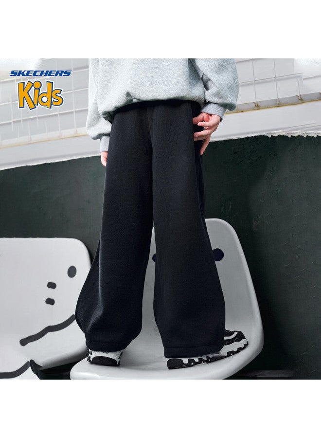 Skechers Kids Winter Boys Sports Casual Sweatpants Carbon Black 120 - Image 4