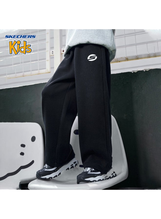 Skechers Kids Winter Boys Sports Casual Sweatpants Carbon Black 120 - Image 3