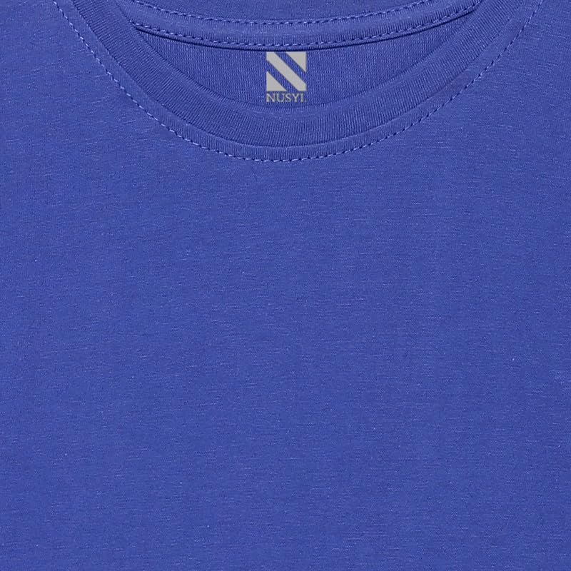 Nusyl Girls Full Sleeves Solid T-Shirt for Kids | Soft Cotton Blend | Comfortable Regular Fit | Casual 2-16 Years | Royal Blue - Image 3