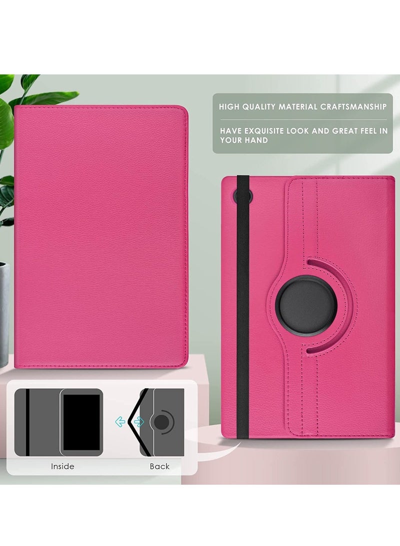 Case Compatible with Galaxy Tab A8 10.5" Case (SM-X200/X205/X207), Galaxy Tab A8 Case 10.5 inch,Auto Sleep/Wake 360° Rotating Stand Folio Leather Case for Tab A8 2022 (Rose Red) - Image 2