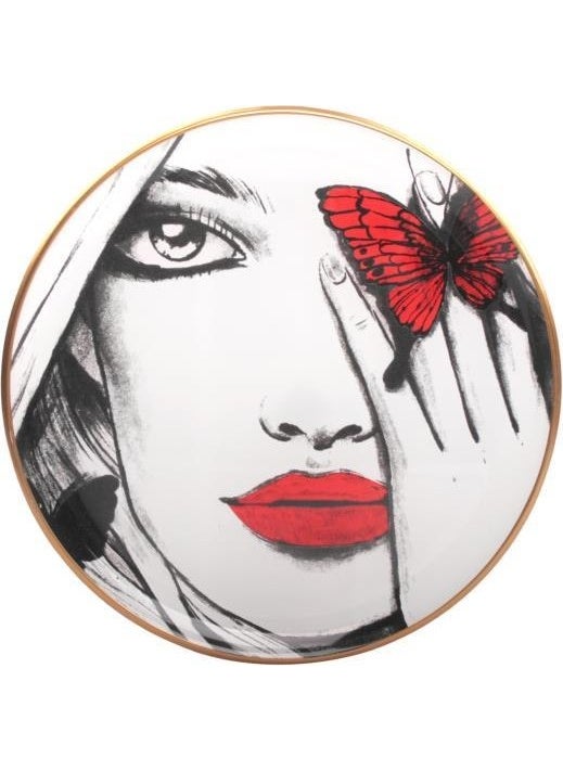 Glore Red Lady Single Serving Plate 26CM 