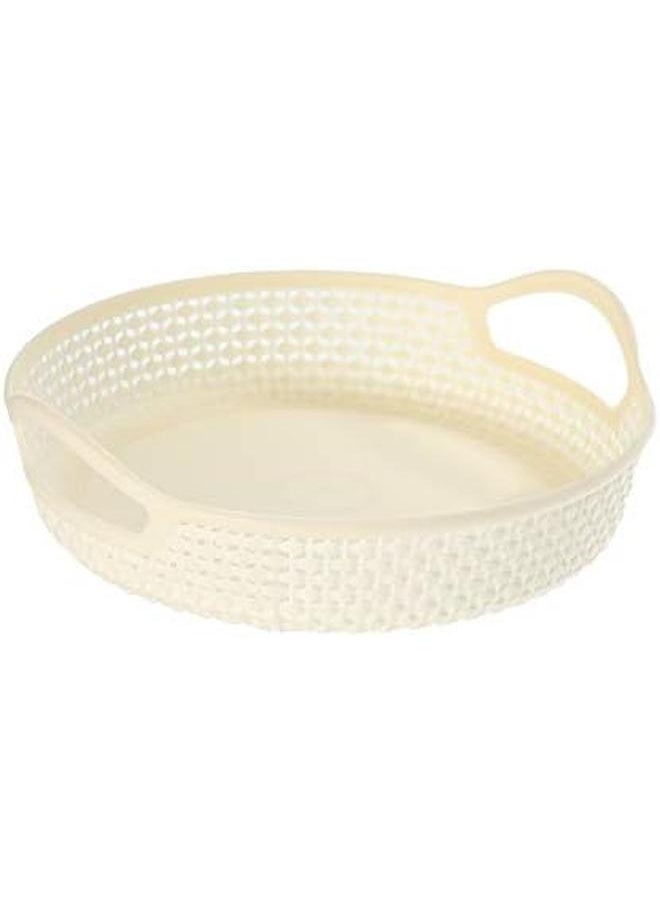 Yonovo Round Plastic Basket 4 Piece Multicolour Storage And Organization Containers Shelf Baskets Pantry Storage Boxes For Organizing Cabinets Bin Bathroom Storage  - Image 4