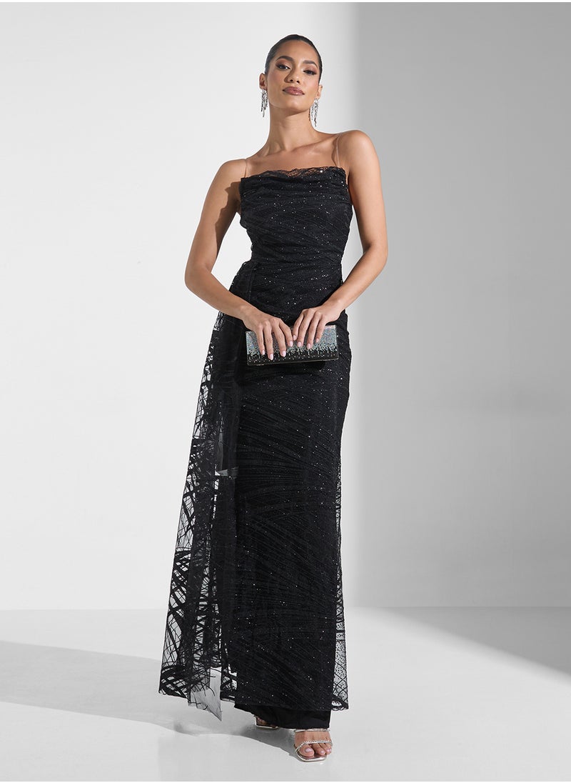 Namshi x - Embellished Bandeau Dress With Slit - Image 1