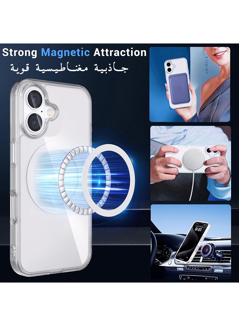 Theodor iPhone 16 Plus Magsafe Magnetic Case for iPhone Compatible with Wireless Charging, Shockproof Phone Bumper Cover - Flowers - Image 2
