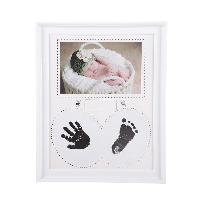 Newborn Fingerprint And Footprint Frame Meaningful Household Baby Growth Photo Frame - Image 5