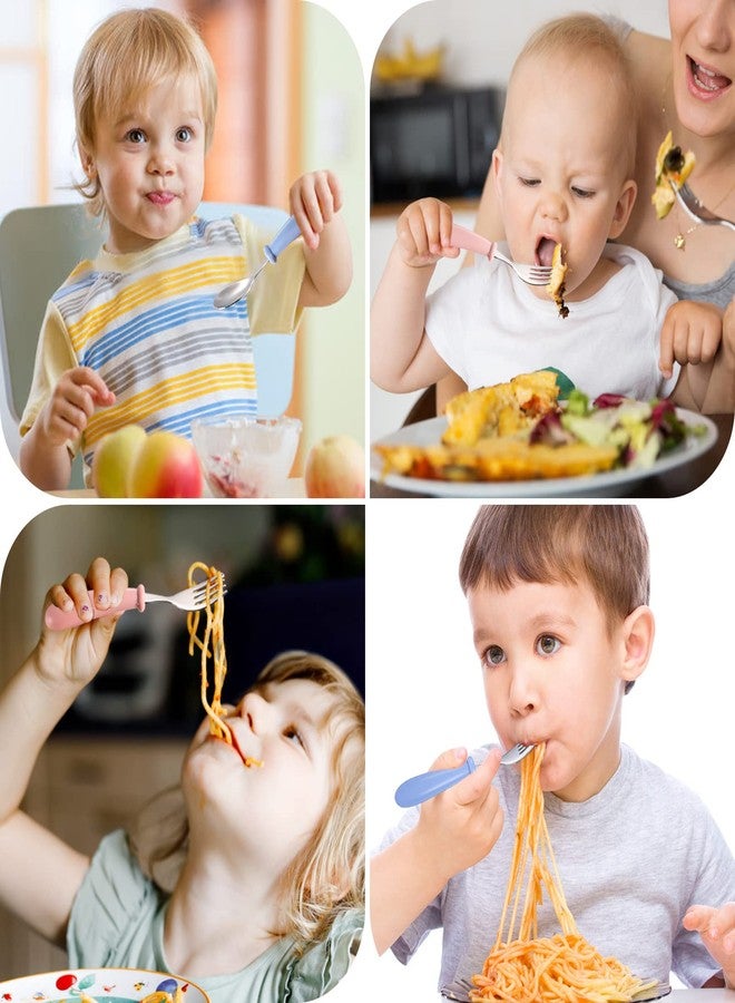 Pengxiaomei Toddler Utensils, Toddler Forks and Spoons,Stainless Steel Baby Utensils Baby Silverware Set with Storage Box for Safe Dining (3 Set with Case) - Image 5