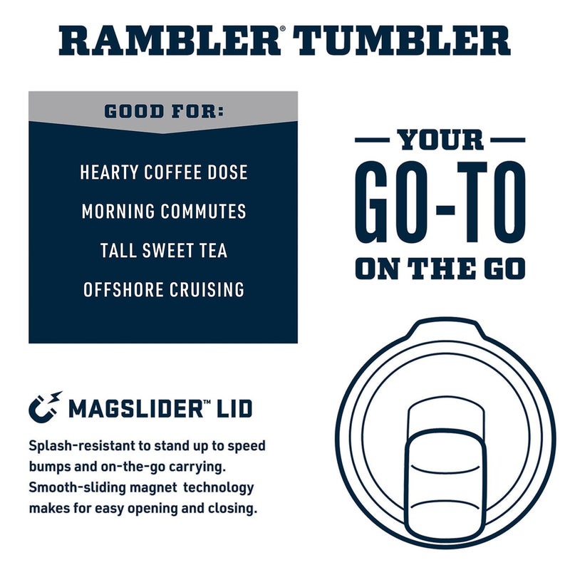 YETI Rambler 20 oz Tumbler, Stainless Steel, Vacuum Insulated with MagSlider Lid, Agave Teal - Image 2