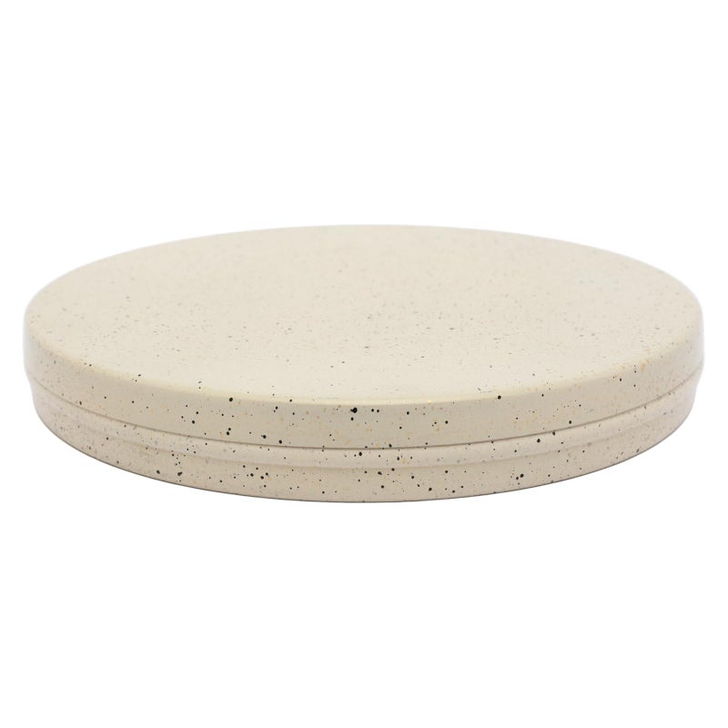 Bister Granite Basbousa Tray with Lid – Small Beige Round Non-Stick Speckled Baking Pan & Serving Dish for Basbousa, Cakes and Desserts - Image 1