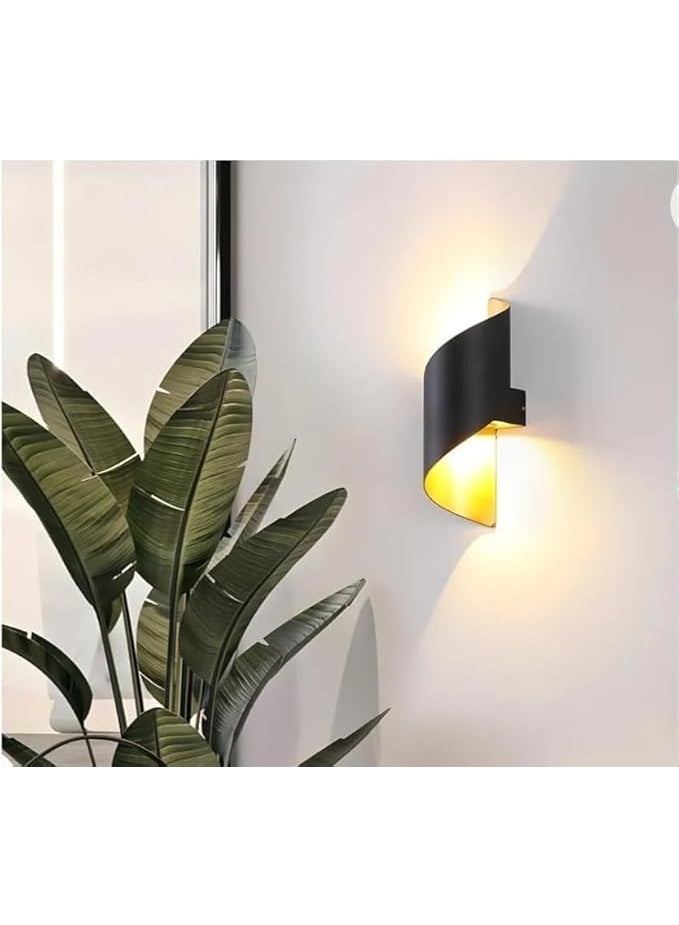 YD Modern Minimalist Up and Down LED Wall Sconce, Spiral Wave Design Accent Lamp, High-Lumen Architectural Light for Bedroom, Living Room, Hallway, and Office, Compact Vertical Sconce - Image 3