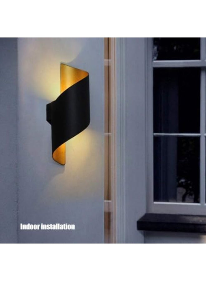 YD Modern Minimalist Up and Down LED Wall Sconce, Spiral Wave Design Accent Lamp, High-Lumen Architectural Light for Bedroom, Living Room, Hallway, and Office, Compact Vertical Sconce - Image 4