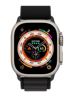 BORTONY Alpine Loop Strap Compatible with Apple Watch Ultra Strap 49mm Size 45mm 44mm 42mm Sports Nylon Adjustable Replacement Band with Titanium G-Hook for iWatch Series 8 7 6 5 SE  - Image 4