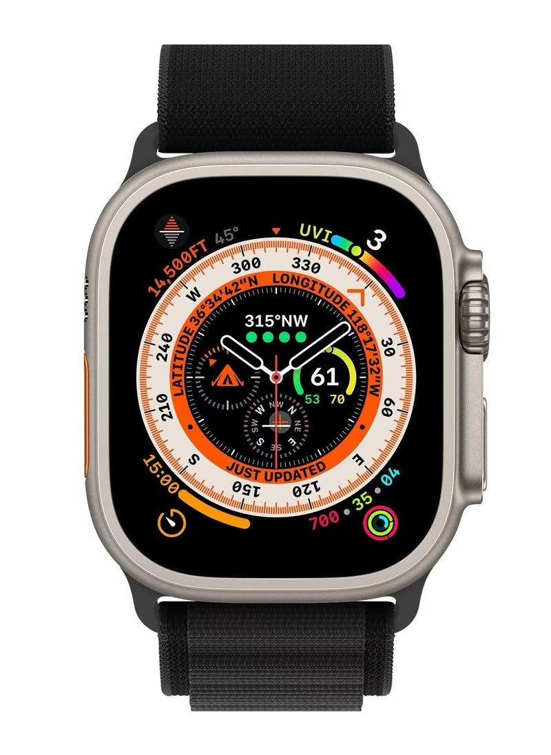 BORTONY Alpine Loop Strap Compatible with Apple Watch Ultra Strap 49mm Size 45mm 44mm 42mm Sports Nylon Adjustable Replacement Band with Titanium G-Hook for iWatch Series 8 7 6 5 SE  - Image 4