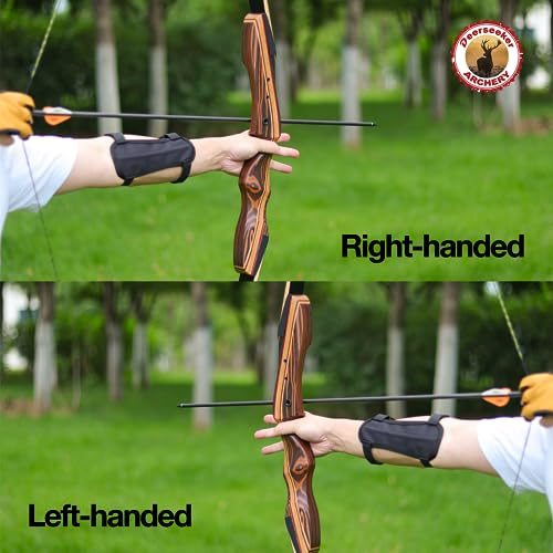 Deerseeker Outdoor Deerseeker Archery 62" Takedown Recurve Bow Set with Right Hand & Left-Handed Riser Laminated Limbs 20-60 lbs for Adults & Youth, Archery Practice & Bow Hunting - Image 3