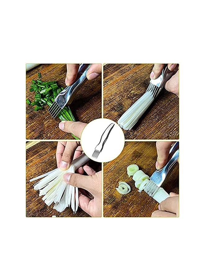 KASTWAVE Shred Silk The Knife Stainless Steel Vegetable Chopper - Pack of 2 - Image 4