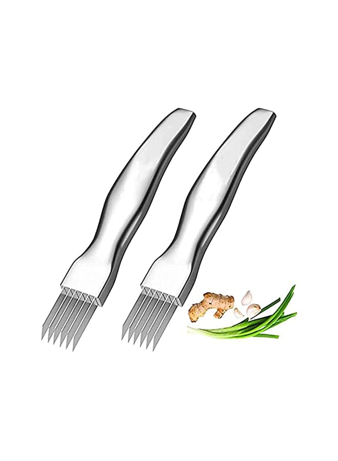 KASTWAVE Shred Silk The Knife Stainless Steel Vegetable Chopper - Pack of 2 - Image 2